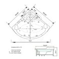 thumbnail image 6 of Whirlpool Bathtub 59,05″ x 59,05″ hot tub double pump with Heater – Sant’Angels, 6 of 6