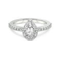 thumbnail image 3 of 5 Carat IGI Certified Pear Shape Lab Grown Diamond Engagement Ring | 14K White Gold | Lumina Halo Eternity Diamond Ring | FG-VS1-VS2 Quality Friendly Diamonds, 3 of 4