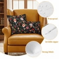 thumbnail image 6 of Watercolor Flowers Outdoor Pillow Covers 16x16 Set of 2,Waterproof Patio Throw Pillowcase Protectors,Farmhouse Floral Vintage Black Decorative Pillow Shams Cushion Covers for Seat Bed Couch Sofa, 6 of 8