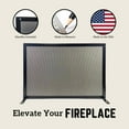 thumbnail image 3 of Pillars Customs Fireplace Screen, Simple Steel Design, Custom Sizes, Hand Made in USA (36"W x 21"H), 3 of 5