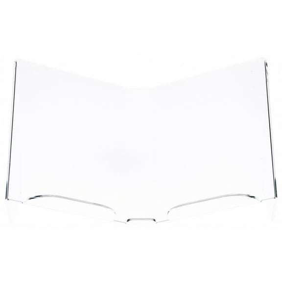 Plymor Clear Acrylic Open Book Display Stand with 2" Ledge, Tilted, 19" W x 12.25" D x 10.75" H
