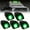 Green, variant on 5pcs Multicolour Light Wireless Solar Powered Cab Lights With Motion Vibration Sensor For Truck for truck Cab Roof Lights For Car Cab Lights For Universal Car