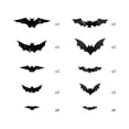 thumbnail image 3 of Bats Wall Decor Halloween Outdoor Decorations 3D Lighted PVC Bat Stickers with LED Glow Removable Assorted Size Decals for Home Window Wall Door Party Scene,D-36PCS, 3 of 4