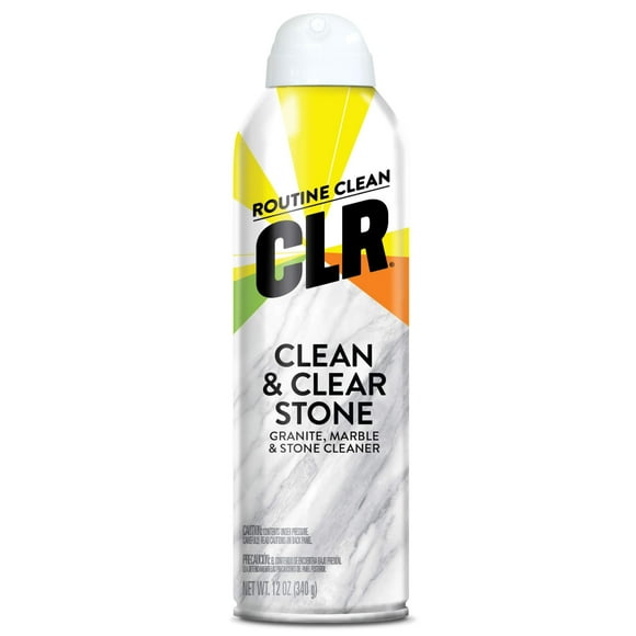 CLR Nettoyant pour Pierres, Marbre et Granit - Nettoie, Brille et Protège contre les Déversements, Taches Alimentaires, Saleté et Crasse - Vaporisateur de 12 Onces