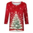 thumbnail image 5 of Women's Christmas Sweatshirts Funny Christmas Tree Print Pullover Sweater Blouses Long Sleeve Shirts Crew Neck Tops Casual Tops Comfy Fall Fashion Outfits Winter Christmas Clothes, 5 of 5