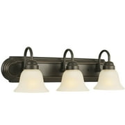 Design House 506618 Allante Vanity Light Dimmable with Frosted Glass for Above Bathroom Mirror, Oil Rubbed Bronze, 3-Light