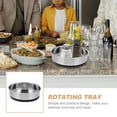 thumbnail image 5 of WAXIAYU 1Pc Creative Rotating Round Tray Practical Home Stainless Steel Storage Plate, 5 of 8