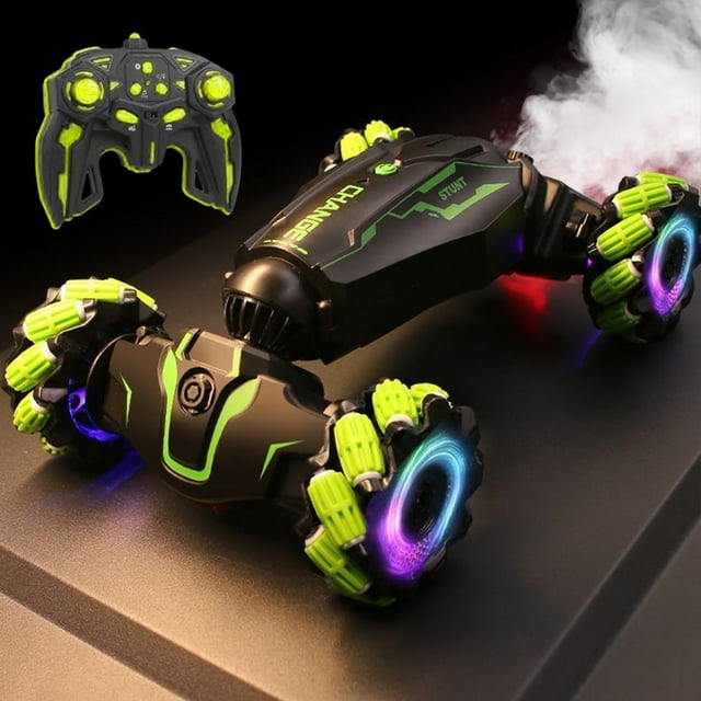 TIMIFIS Remote Control Cars .4G Remote Control Car, Remote Control Stunt Car, with Light Spray Remote Control Transforming Car, Rechargeable Remote Control Toy Car, Gifts for Boys and Gir Car Model