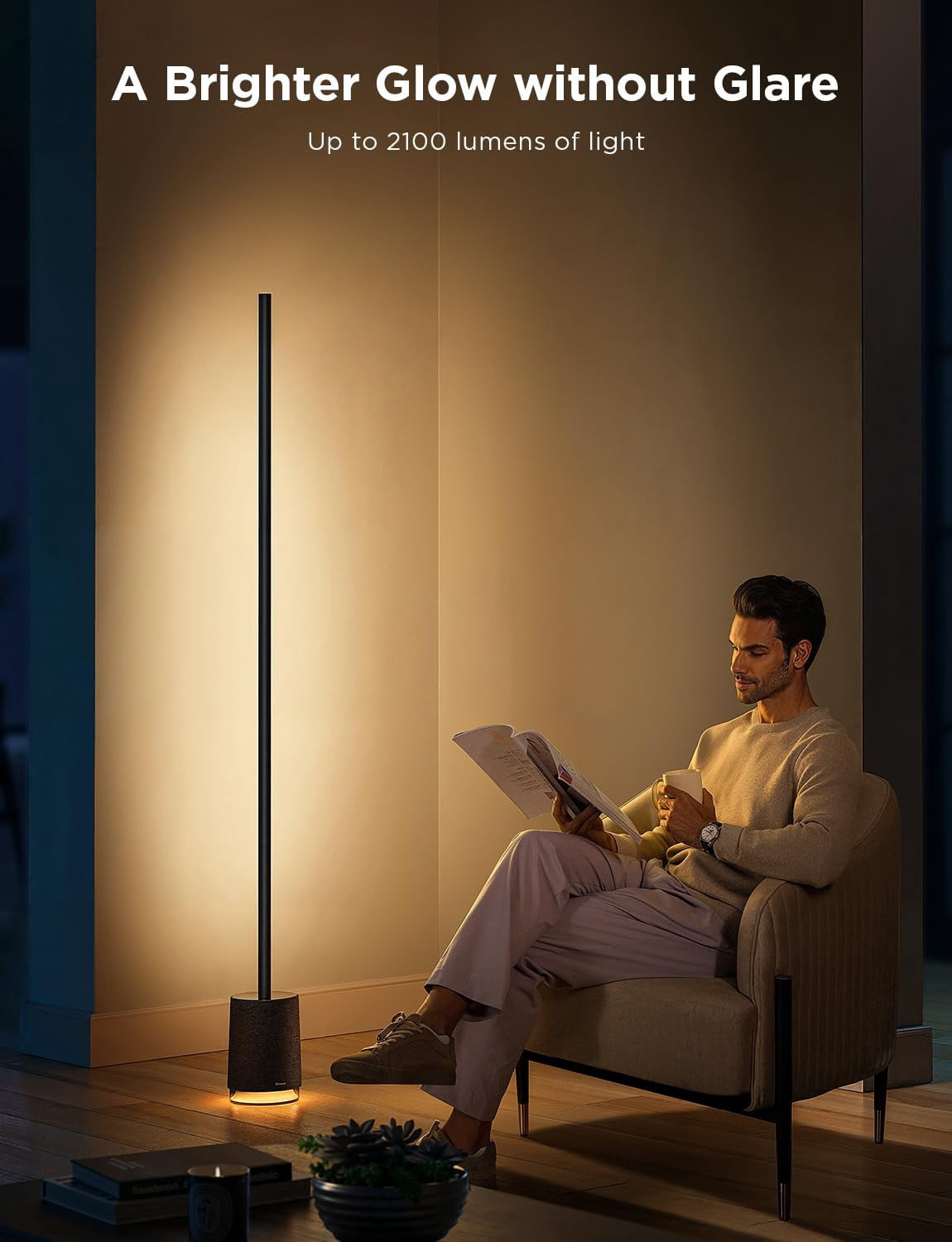 Govee Floor Lamp Pro  Rgbicww Led With And White Noise 2100 Lumens Standing Works Matter 16 Million Colors Music Sync For Bedroom Living Room