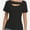 Black, variant on Women's Fashion Clothes One Piece Cutout Tops Short Sleeve Knit Slim Fitted Shirts Tee Tshirts