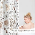 thumbnail image 3 of ZDM Long Shower Curtain 72 x 96 Inch, Floor to Ceiling X-Long Sage Green Floral Shower Curtain, Watercolor Flower Butterfly Fabric Shower Curtain Set with Hooks, 3 of 7