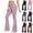Light pink, variant on Womens Flare Leggings Workout Yoga Pants with Pockets High Waisted Tummy Control Comfort Bootcut Dance Pants Navy XL