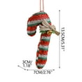 thumbnail image 2 of Fmbmuo Christmas Ornaments Candy Cane Tree Ornaments Red 1 Pcs Durable Decorations Traditional Iridescent Cloth Home Decor for Easy Hanging, 2 of 5