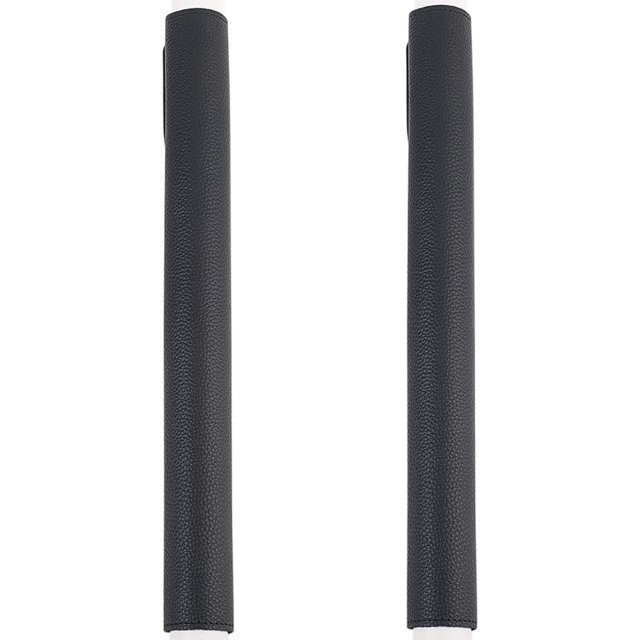 2Pcs Refrigerator Door Handle Covers PU Leather Washable Non-Slip Fridge Appliance Dishwasher Handle Cover Protector to Keep Your Kitchen Clean from Smudges Fingertips Food Stains Black