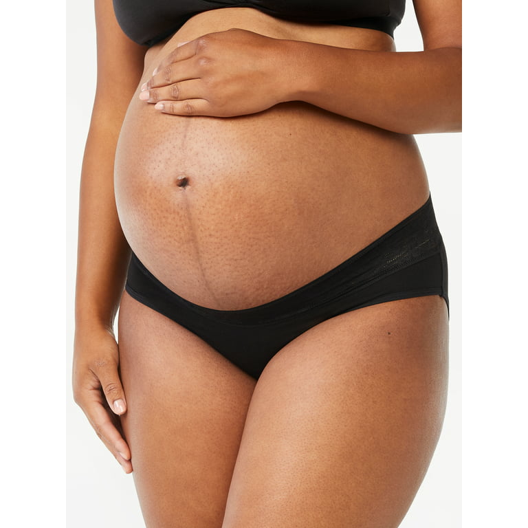 Joyspun Women's Maternity Under the Belly Underwear, 3-Pack, Sizes S to 3X  