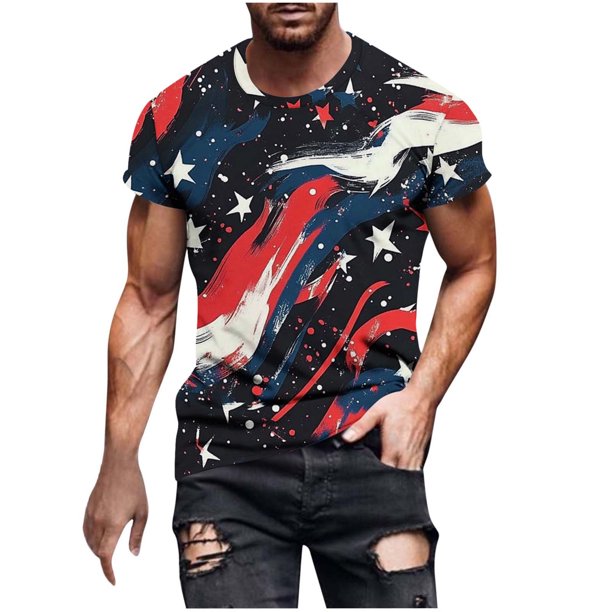 Camisetas de Manga Larga de los Hombres de Algodón Impresión Fallow Cuello Redondo Camiseta de Manga Corta, Unisex Casual Moda Superior, Mano Lavado Primavera Verano