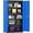 Black Blue, variant on Superday 36" Metal Storage Cabinet, White Garage Storage Cabinets with Locking Doors and Adjustable Shelves, Steel Lockable Cabinets, Tool Cabinet for Home Office, Garage, School