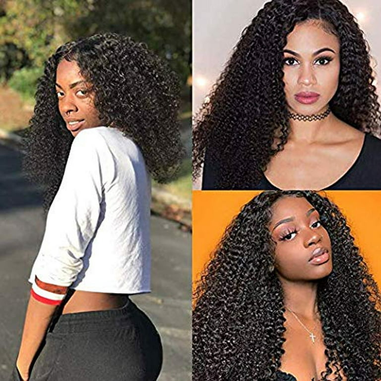 jsaierl Peruvian Curly Wig Glueless Lace Front Human Hair 