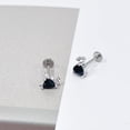 thumbnail image 5 of 18G Little Devil Heart Lip Ring Stainless Steel Cubic Zirconia Labret Jewelry for Monroe Medusa Tragus Nose Conch Helix Hypoallergenic Cartilage Earring Stud Bar Body Jewelry for Women, 5 of 12