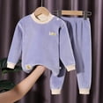 thumbnail image 2 of CUZIBR Kids 2 Piece Toddler Boys Girls Winter Pajama Sets Warm Matching Sleepwear Sets Tops+Pants Outfits Sleepwear Stylish Dailywear For Child, 2 of 3