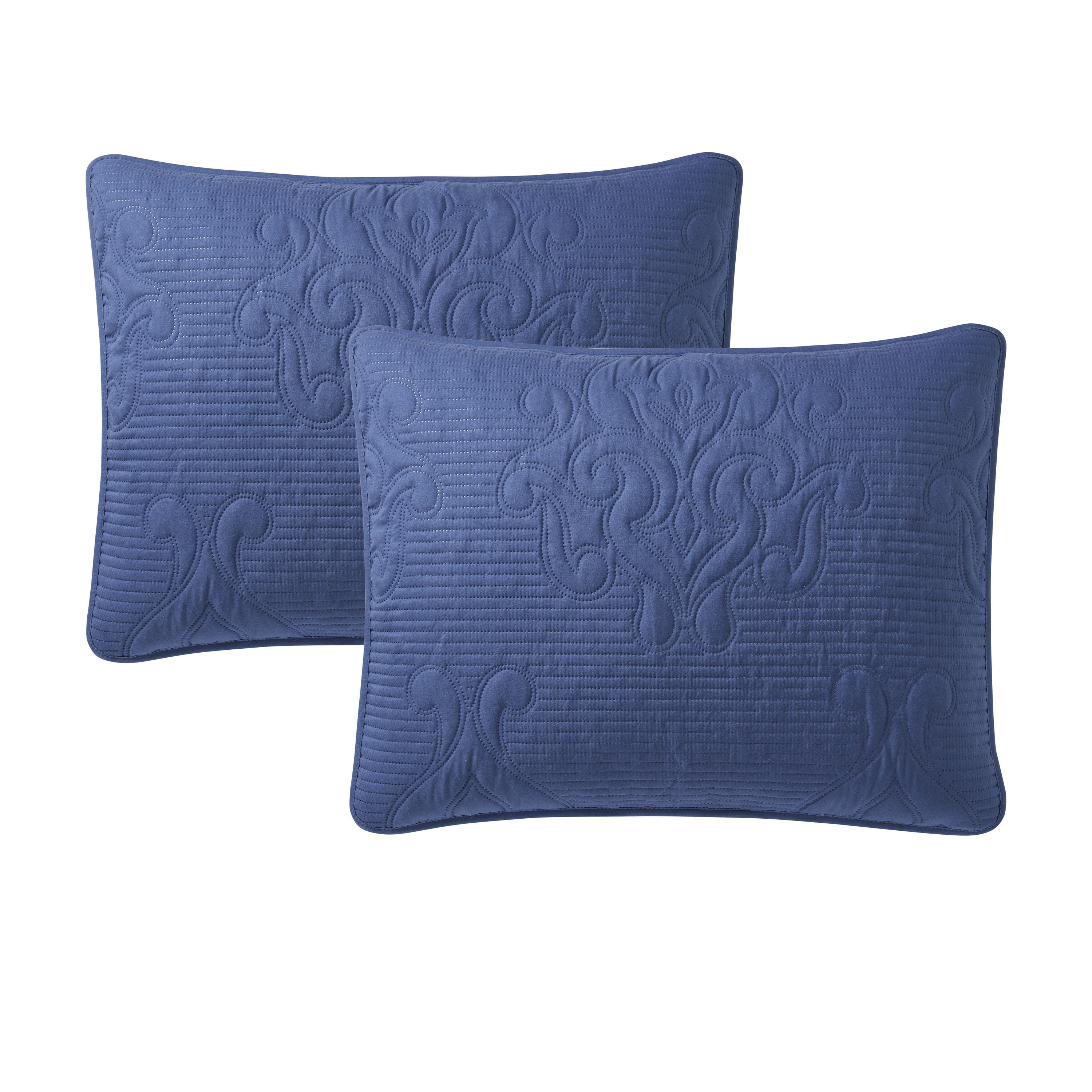 VCNY Home Solomun 3-Piece Moonlight Pinsonic Damask Quilt Set, Full/Queen, Adult, Unisex