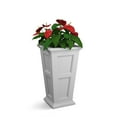 thumbnail image 3 of Mayne Fairfield 16” x 16” x 28” Square Tall White Self Watering Plastic Planter, 3 of 14