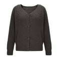 thumbnail image 4 of Cardigans pour Femmes, Cardigan Tricoté Doux à Manches en V et Boutons, Longs Cardigans pour Femmes, 4 of 7