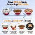 thumbnail image 3 of AANQQ - Tapas reutilizables para c&aacute;psulas N/espresso Vertuo, 6 tapas de silicona de grado alimenticio para cualquier tama&ntilde;o de c&aacute;psulas reutilizables N/espresso Vertuo, 3 of 6