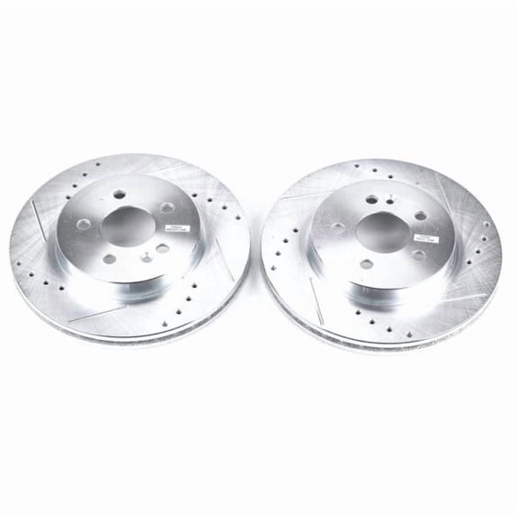 Power Stop EBR626XPR Evolution Drilled & Slotted Rotors -Front