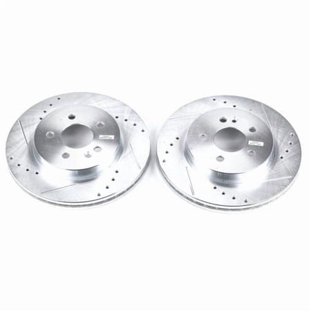 Power Stop EBR626XPR Evolution Drilled & Slotted Rotors -Front