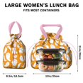 thumbnail image 5 of Kawaii Halloween Ghosts Pattern Drawstring Lunch Bag Women - Drawstring Lunch Bag Insulated for Work Office - Stain-Resistant Large Lunchbags for Women with Multi-Pockets, 5 of 6