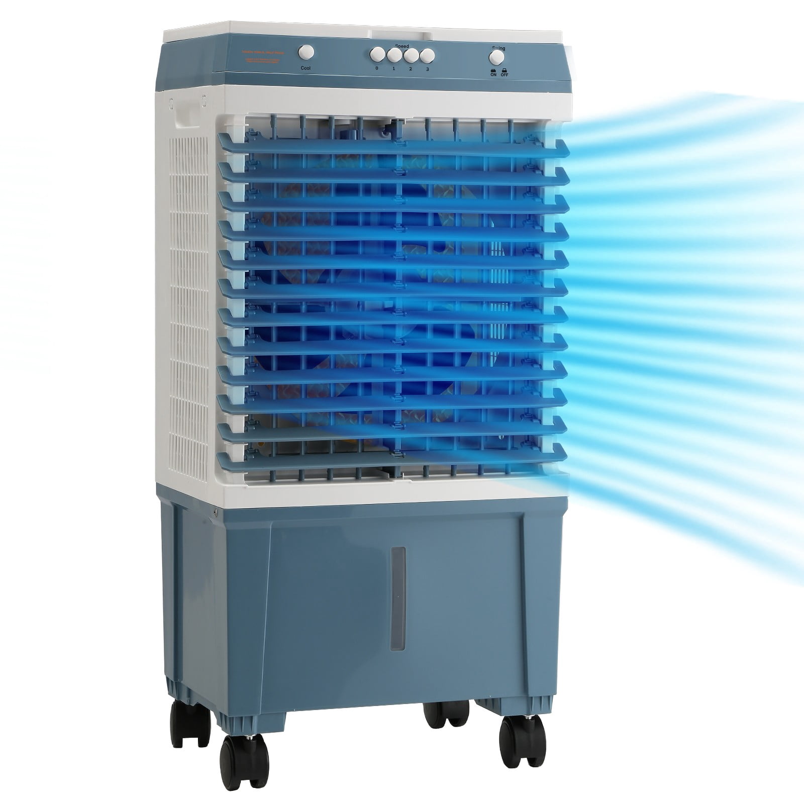 BENTISM 3-in-1 Evaporative Cooler, 5 Gal/19 L Portable Air Cooler 1400 CFM Swamp Cooler Air Cooler, 3 Wind Speeds for Outdoor Indoor Use