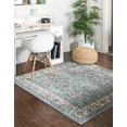 thumbnail image 3 of Rugs.com Charlotte Collection Rug – 5 Ft Square Light Blue Low-Pile Rug Perfect For Living Rooms, Kitchens, Entryways, 3 of 8