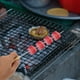 thumbnail image 4 of 50 brochetas de barbacoa con mango de madera, de acero inoxidable, de metal, anchas, planas y largas, para carne y verduras, 4 of 7