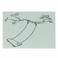 thumbnail image 1 of Outdoor Cutting Board, Sketchy Leaves Tree Branch with a Swing and Word of Joy Garden Park Play, Decorative Tempered Glass Cutting and Serving Board, Small Size, Black White, by Ambesonne, 1 of 1
