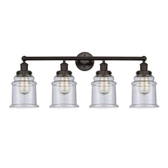 616-4W-OB-G184 Innovations Lighting Canton - 4 Light Bath Vanity In Modern Style-12.75 Inches Tall and 33 Inches Wide-Oil Rubbed Bronze Finish-Seedy