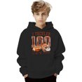 thumbnail image 3 of Boys Girls 100 Days of School Hoodie - Kids Letter Graphic Long Sleeve Preppy Back to School Sweatshirt, 3 of 3