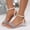 #0014-White, variant on Ladies' Crystal Embellished Heeled Sandals, Metallic Buckle Strap Medium Heel Shoes, Sparkling Night Out Footwear, Plus Size Evening Party Attire Gift