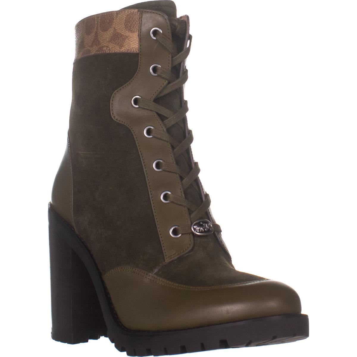 coach hedy lace up boots