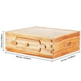 thumbnail image 3 of Bee Hive Medium Box Starter Kit, 100% Beeswax Coated Natural Fir Wood, Langstroth Beehive Kit with 10 Frames and Foundations, Transparent Acrylic Bee Windows for Beginners and Pro Beekeepers, 3 of 6
