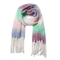 thumbnail image 1 of Winter Warm Scarf for Women Long Shawl Large Scarves Fringed Gradient Scarf Cold Weather Thick Blanket Scarfs Color, 1 of 6