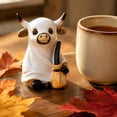thumbnail image 3 of Halloween Decor, Resin Highland Cow Figurine with Jack O Lantern Accent for Indoor Home Fall Harvest Display, Party Tabletop Or Shelf Decoration, Single Piece, 3 of 5