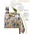 thumbnail image 2 of Blue Teal Spring Floral Table Cloth, Watercolor Botanical Summer Flowers Waterproof Tablecloth for Square Tables, Reusable Washable Fabric Table Cover for Restaurant Kitchen Dining Tables 54"x54", 2 of 6
