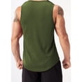 thumbnail image 2 of Y.F.H sunbest Men's Army Green Gym Tank Top Workout Muscle Sleeveless Shirts for Fitness Training Dry Fit Lightweight,2XL, 2 of 5
