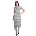 thumbnail image 1 of Moomaya Ensemble Kurta Sans Manches à Col Claudine Imprimé pour Femmes, Ensemble Ethnique 2 Pcs, 1 of 6