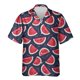 thumbnail image 3 of Camisa hawaiana con estampado de sandía para hombre, blusas con estampado 3D de frutas tropicales, blusas casuales de verano con botones, camisas Aloha de manga corta, 3 of 5