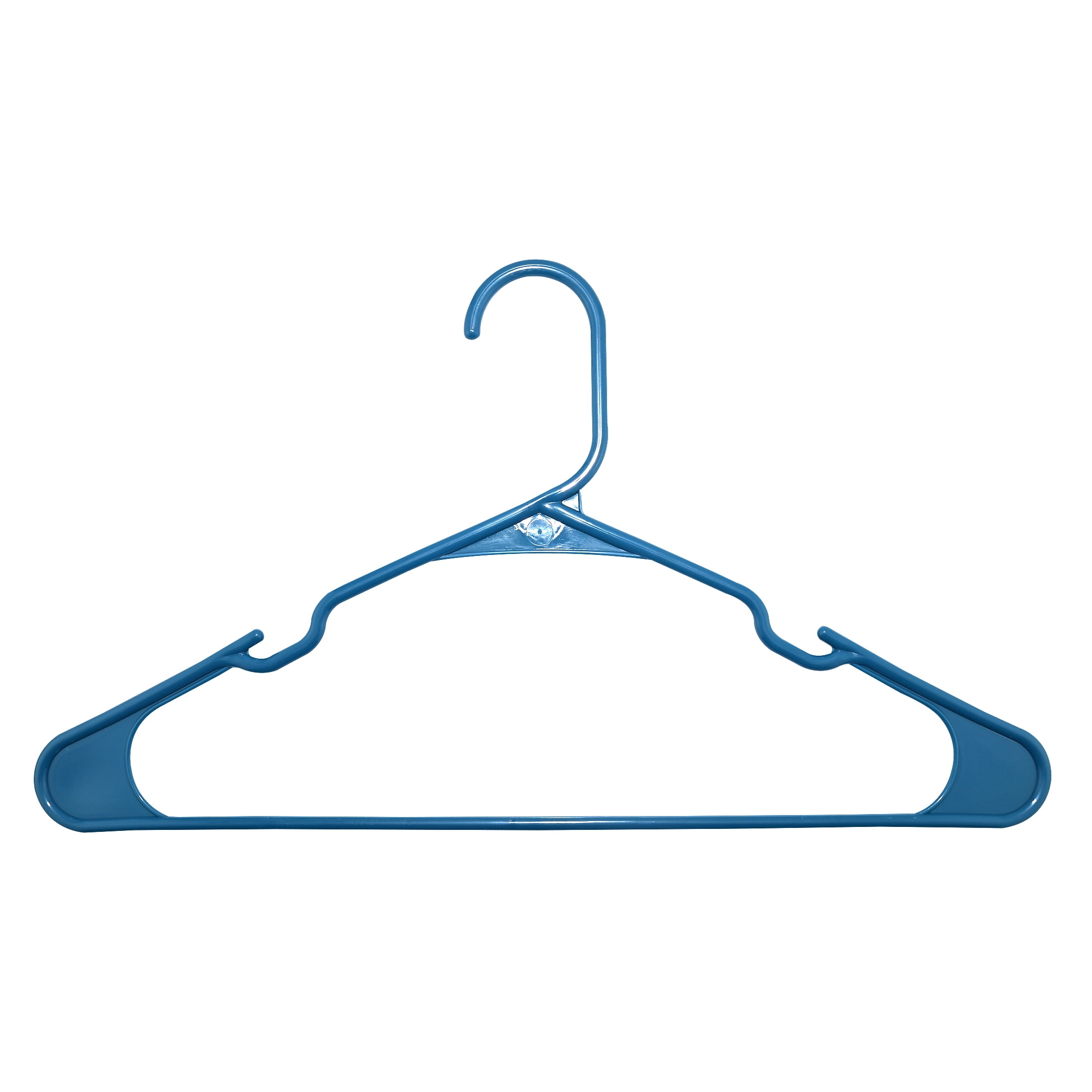Mainstays Plastic Notched Adult Clothes Hangers, Purple Corsair, 18 Count