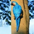 thumbnail image 4 of Joernso Figurine Parrot Shape Table Top Ornaments Resin Tree Hanging Animal Sculpture for Patio, 4 of 8