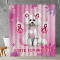 thumbnail image 2 of Faith Love Hope Poodle Breast Cancer Awareness Survivor Shower Curtain Poodles Dog Lover Gifts Idea Waterproof Bathroom Bathtub Curtain - 02017, 2 of 5