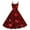 Wine, variant on LWavelet Valentine's 2026 Short Sleeve Heart Polka Dot Dress, Women's Rose Accent Flowy A Line Casual Sundresses Pink S